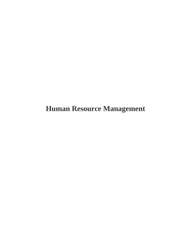Impact of Human Resource Management on Mark & Spencer_1