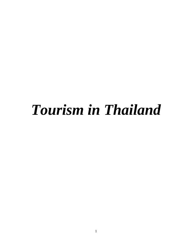 Tourism in Thailand: Future Challenges and Economic Dimensions_1