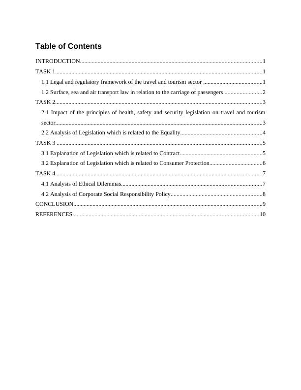 Legislation and Ethics in Travel and Tourism Sector Assignment - Thomas Cook company_2