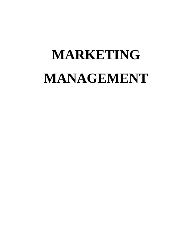 Marketing Management: Appropriate Business & Marketing Philosophies and Concepts_1