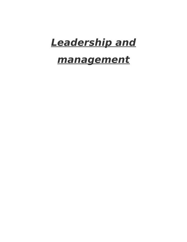 Leadership and Management in NHS_1