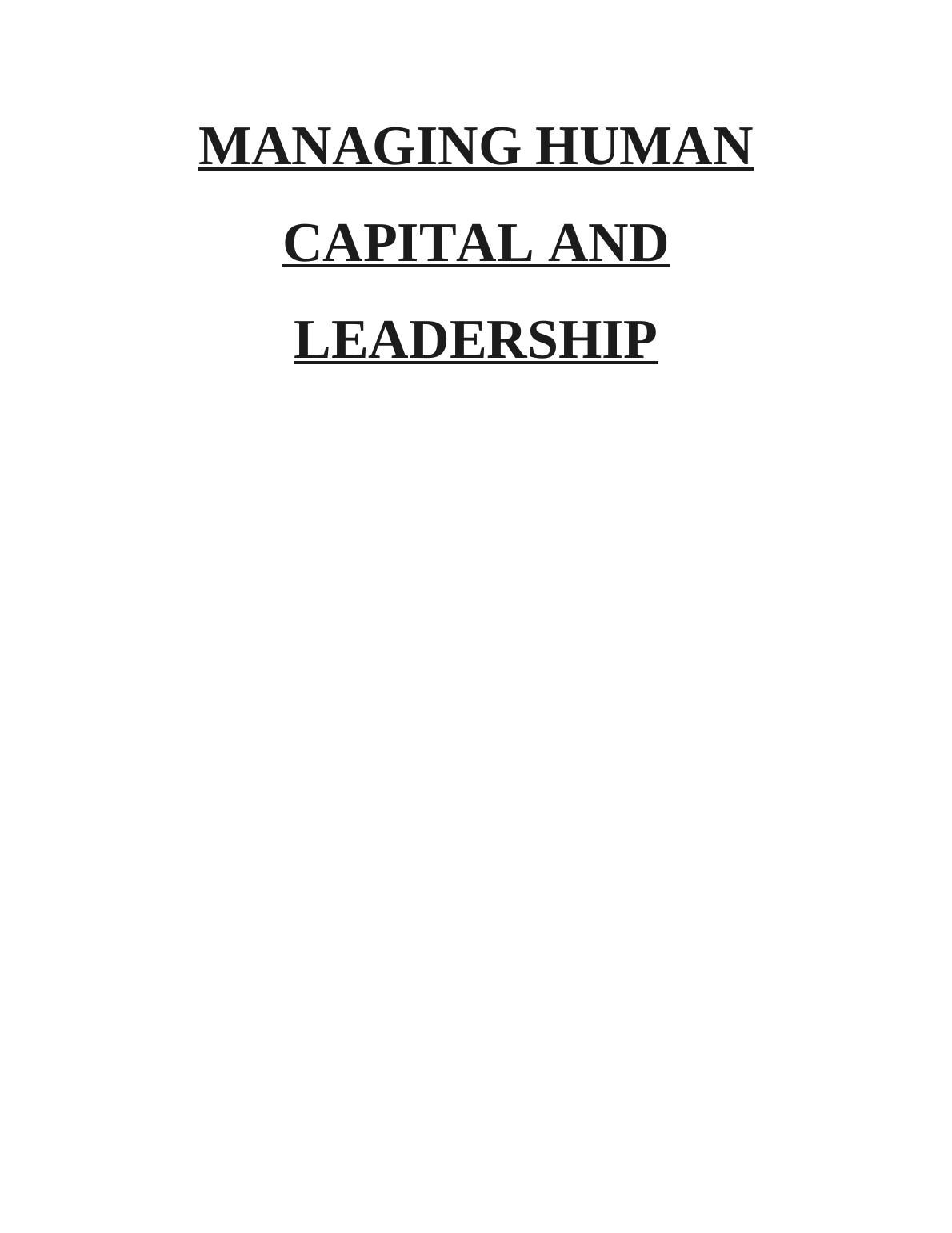 Managing Human Capital and Leadership Assignment_1