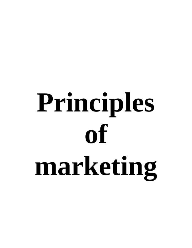 Principles of Marketing: Target Market, Product, Price, Place, and Promotion_1