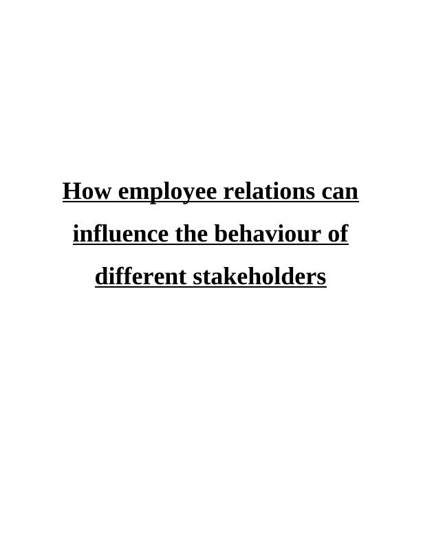 How Employee Relations Influence Stakeholder Behavior_1