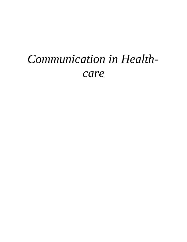 Communication Psychoanalytic Theory : Report_1