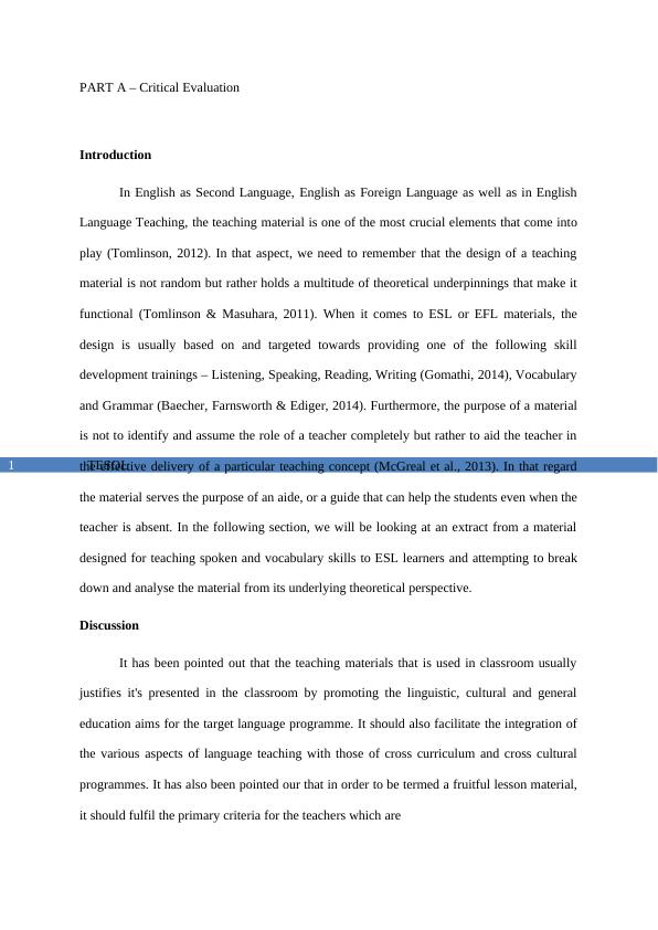 Critical Evaluation of a Spoken and Vocabulary Skills Material for ESL Learners_2