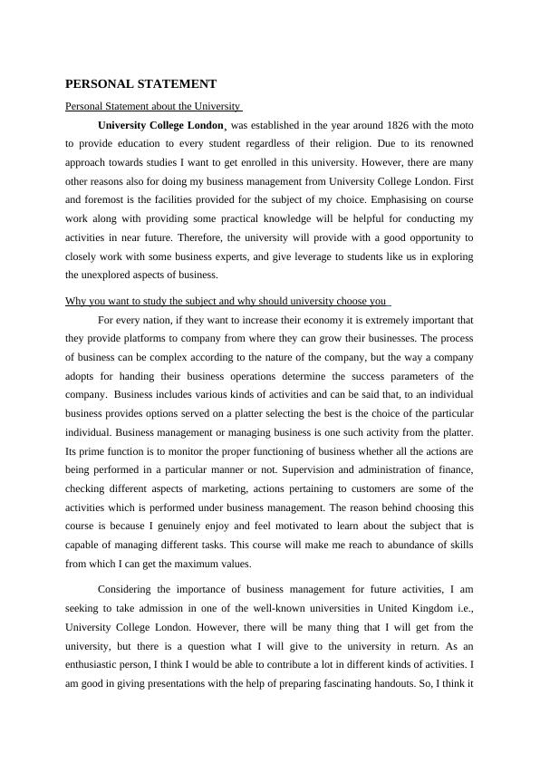 Personal Statement for University College London Business Management Course_3