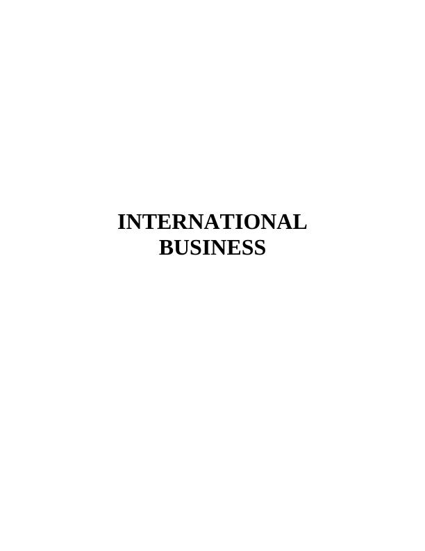 Understanding of the Environmental Aspects of International Business_1