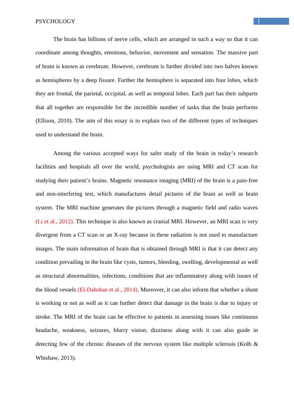 Реферат: The Brain Essay Essay Research Paper The
