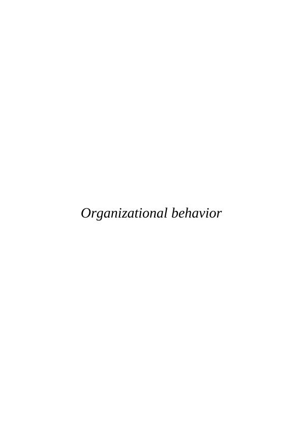 Organizational  Behavior -  Assignment_1
