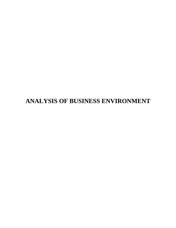 Analysis of Business Environment of Facebook_1