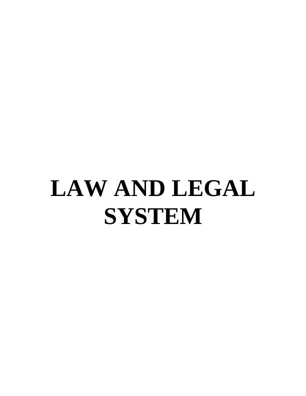 Law and Legal System Assignment_1