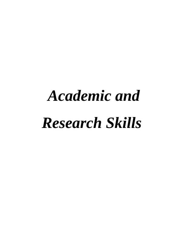 Academic and Research Skills Assignment (Solved)_1