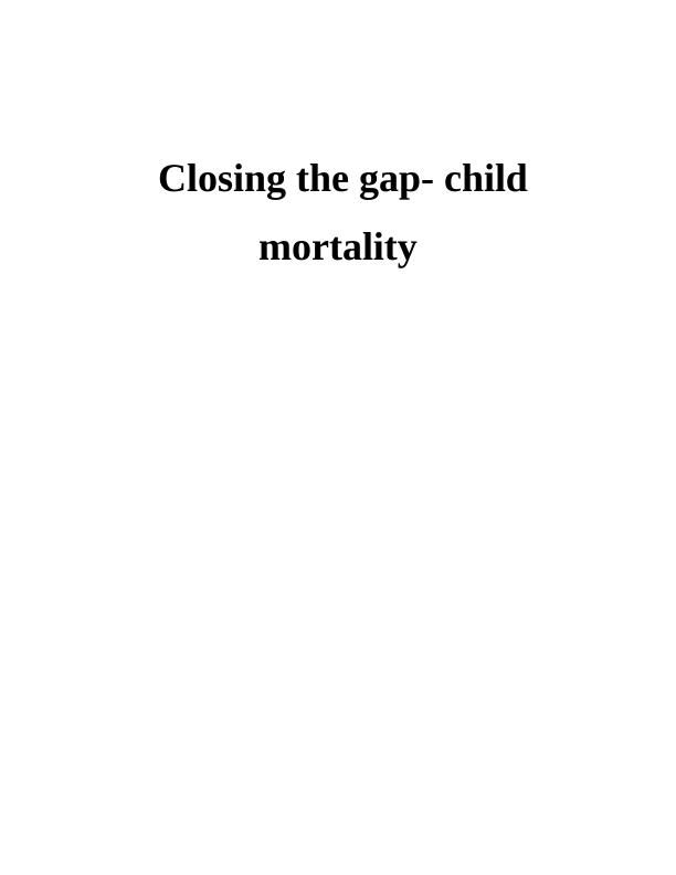 Closing The Gap Child Mortality PDF_1