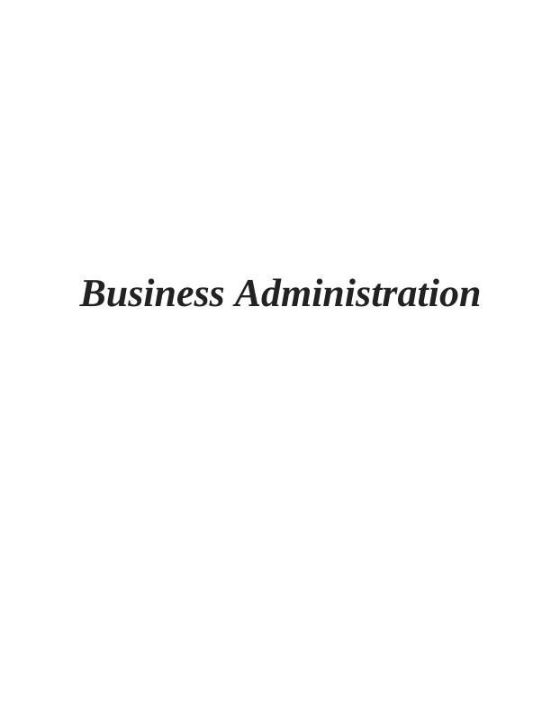 Business Administration in Marks and Spencer - Assignment_1