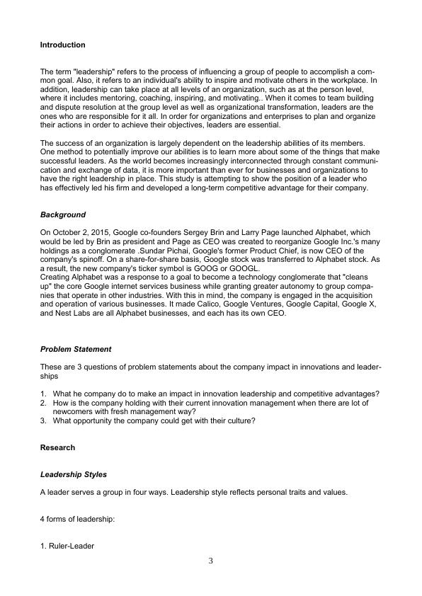 leadership styles assignment pdf