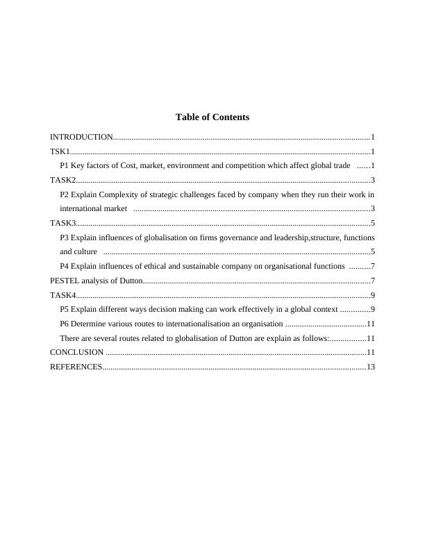 Global Business Environment Essay - Dutton_2