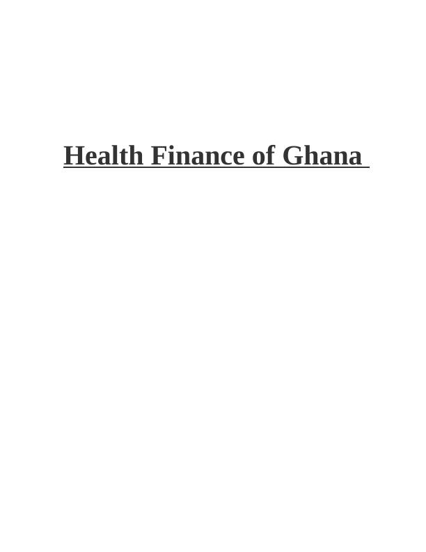 Financing Health Care in Ghana_1