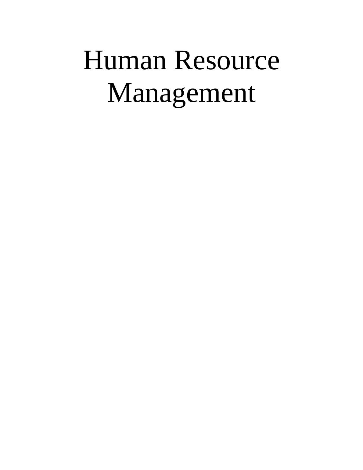 Human Resource Management Purpose - M&S_1