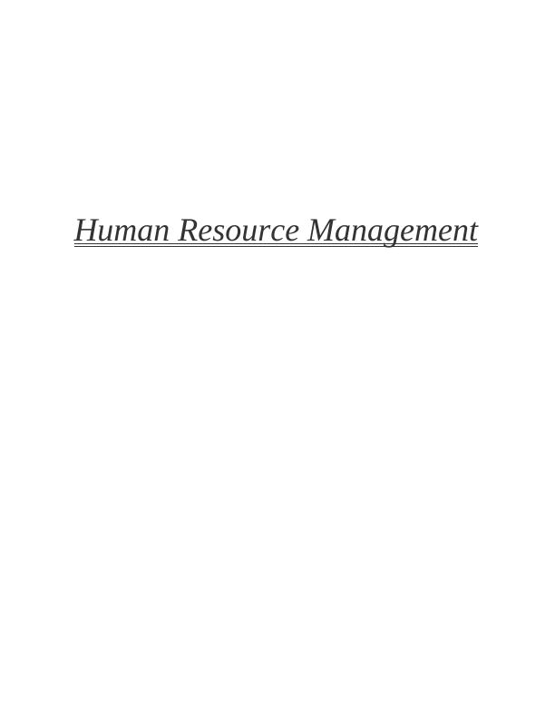 Human Resource Management in Qbic hotel : Report_1