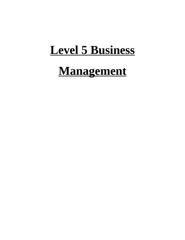 business management assignment