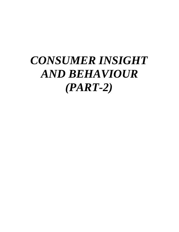 Consumer Insight and Behaviour Assignment - STARK restaurant_1