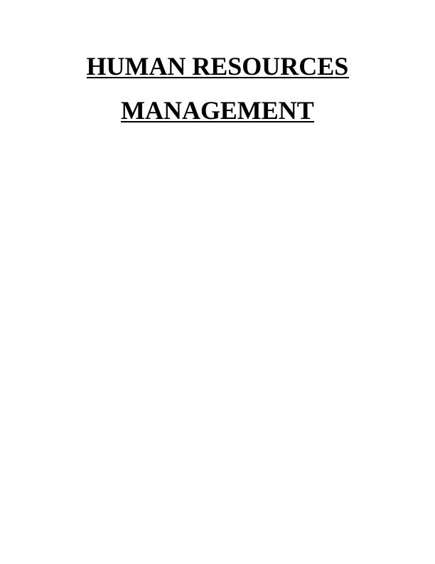 Human Resources Management Assignment- ALDI_1