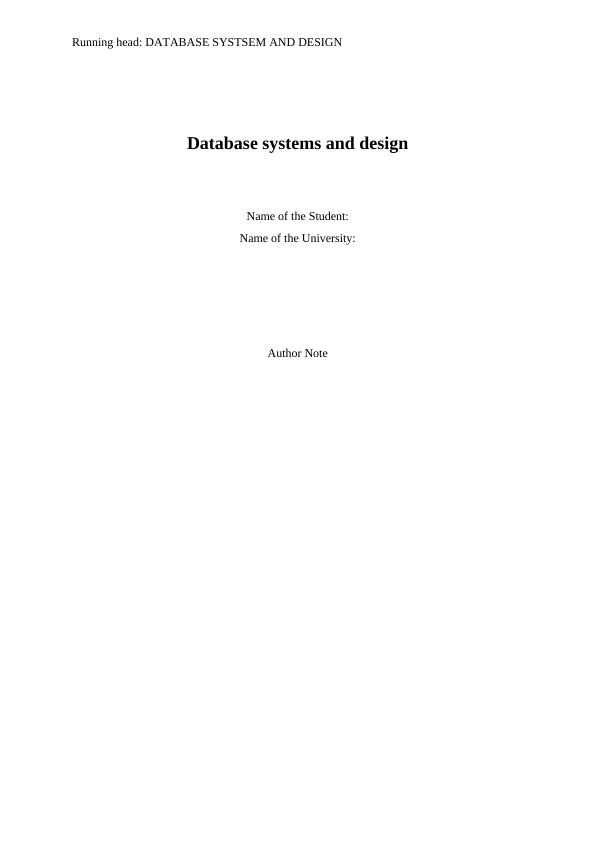 Database Systems and Design_1