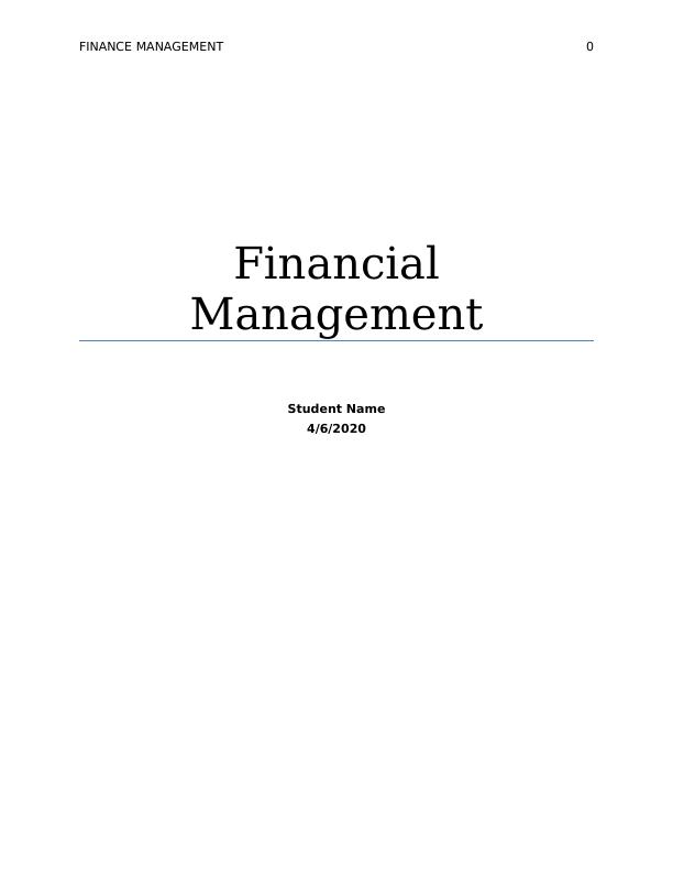 The End Consumer | Financial Management_1