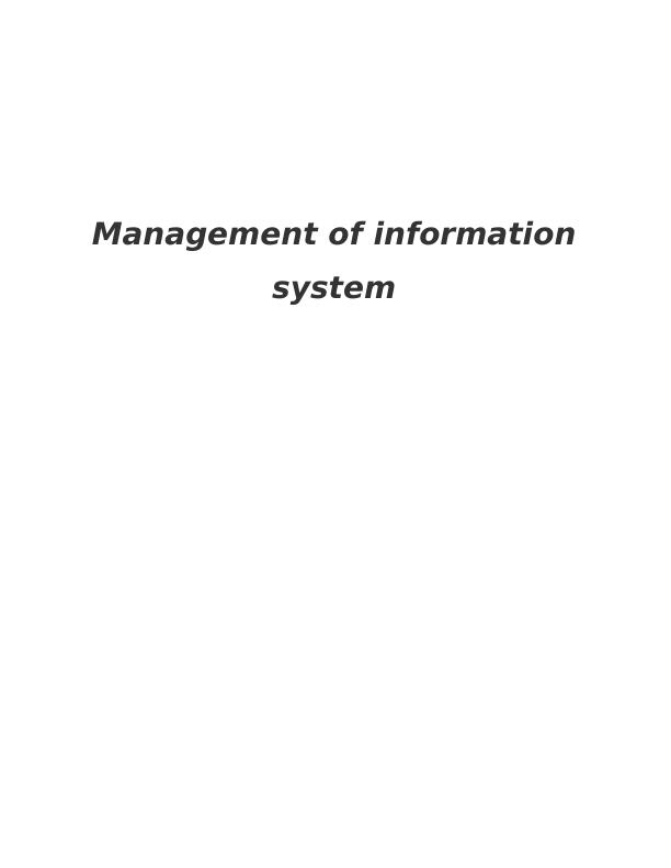 Management of Information System - Assignment_1