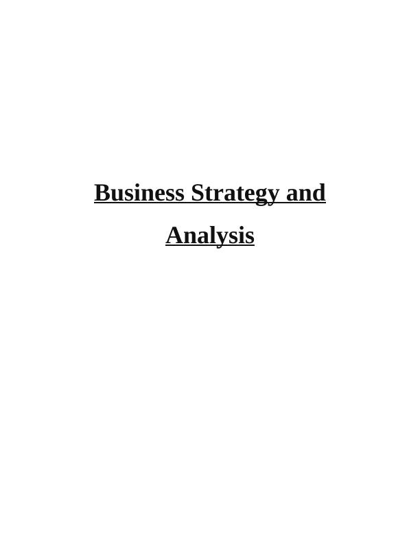 Business Strategy and Analysis - Tesco_1