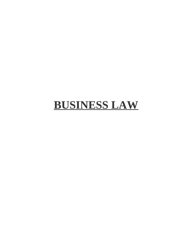 (pdf) Sample Assignment on Business Law_1