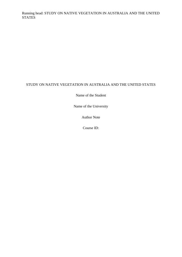 Study on Native Vegetation in Australia and the United States_1