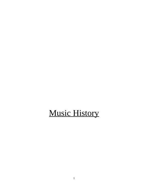 Music History Assignment Solved_1