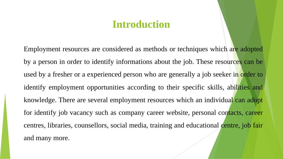 Resources for Employment: Methods and Techniques for Job Seekers_3