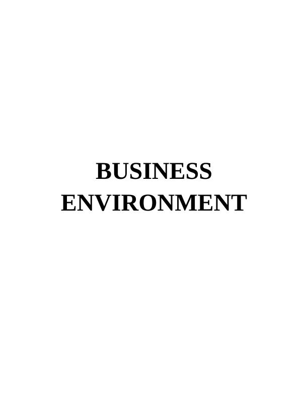 Business Environment Assignment | Types of Business Organisation_1