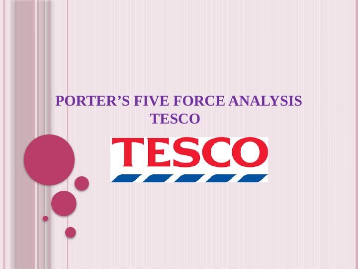 Porter’s Five Force Analysis - Tesco_1