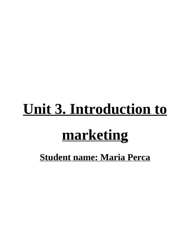 Unit 3 - Introduction to Marketing_1