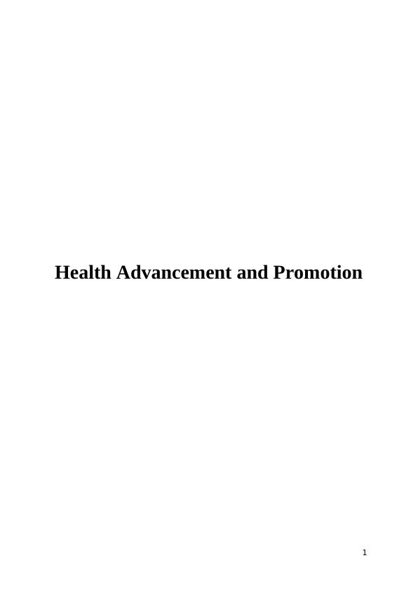 Health Advancement and Promotion Analysis 2022_1