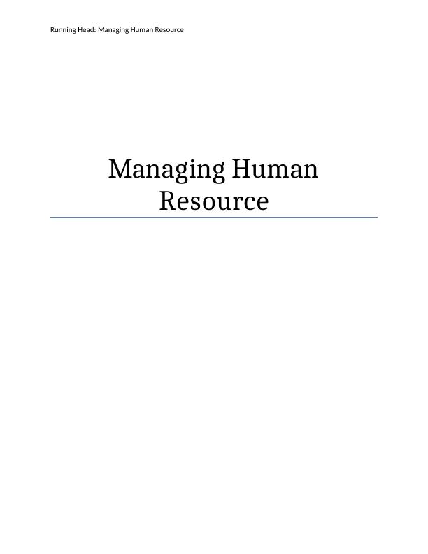 (Doc) Managing Human Resource_1