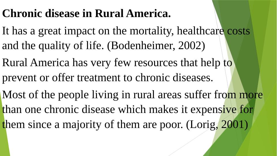 Health Issues Facing Rural Americans: Chronic Disease and HIV/AIDS_4