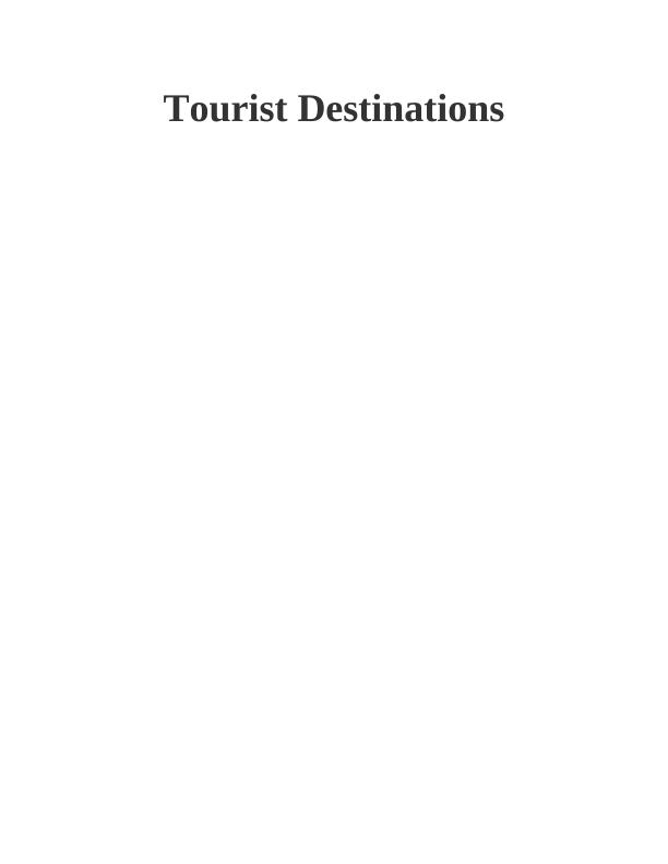 Leading Tourist Destinations: Assignment_1