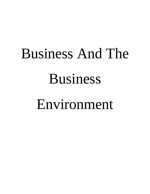 Business And The Business Environment_1