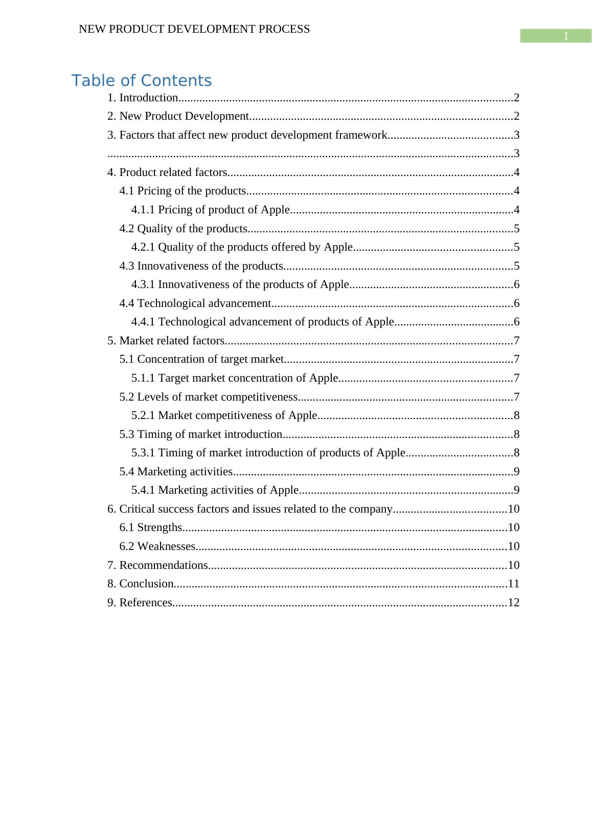 Factors Affecting New Product Development Process