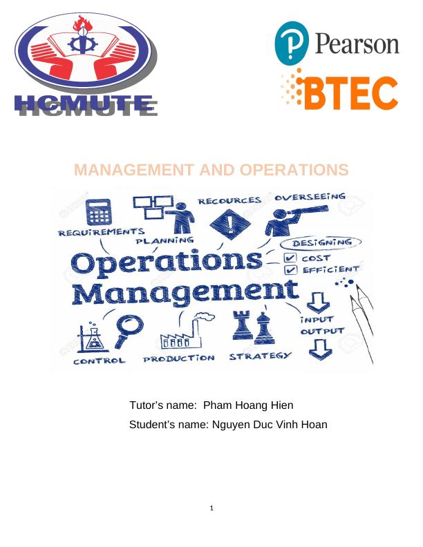 management and operations assignment