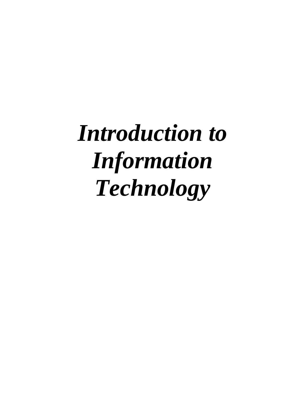 Introduction to Information Technology - Morrison_1