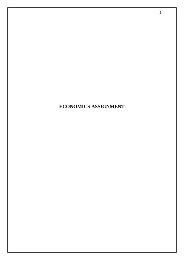 Economics Assignment: Production, Labour Market, Price Level Analysis_1