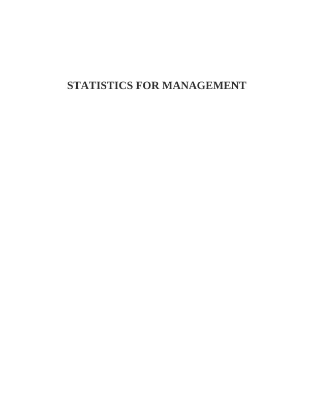 Statistics for Management Research_1