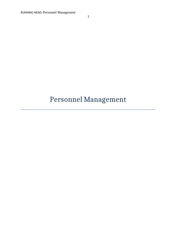 Report on Personnel Management- AIBI international_1