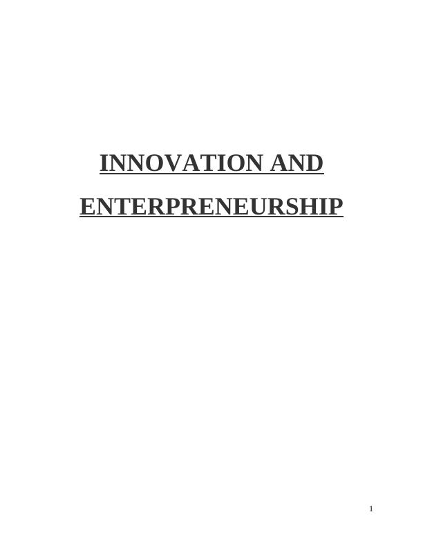 Innovation and Entrepreneurship: Organic Eats Business Plan_1